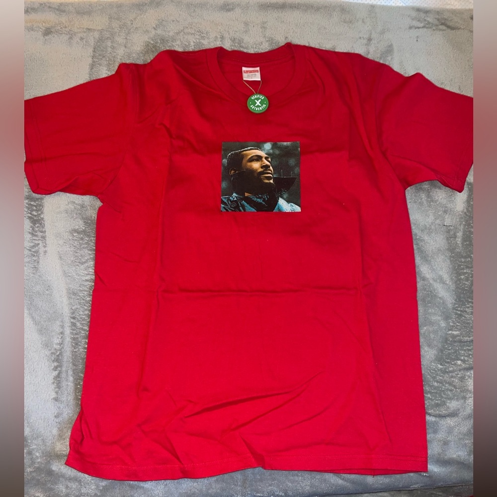 Red. Supreme “Marvin Gaye” t-shirt. 9.4/10 condition 100% authentic!!